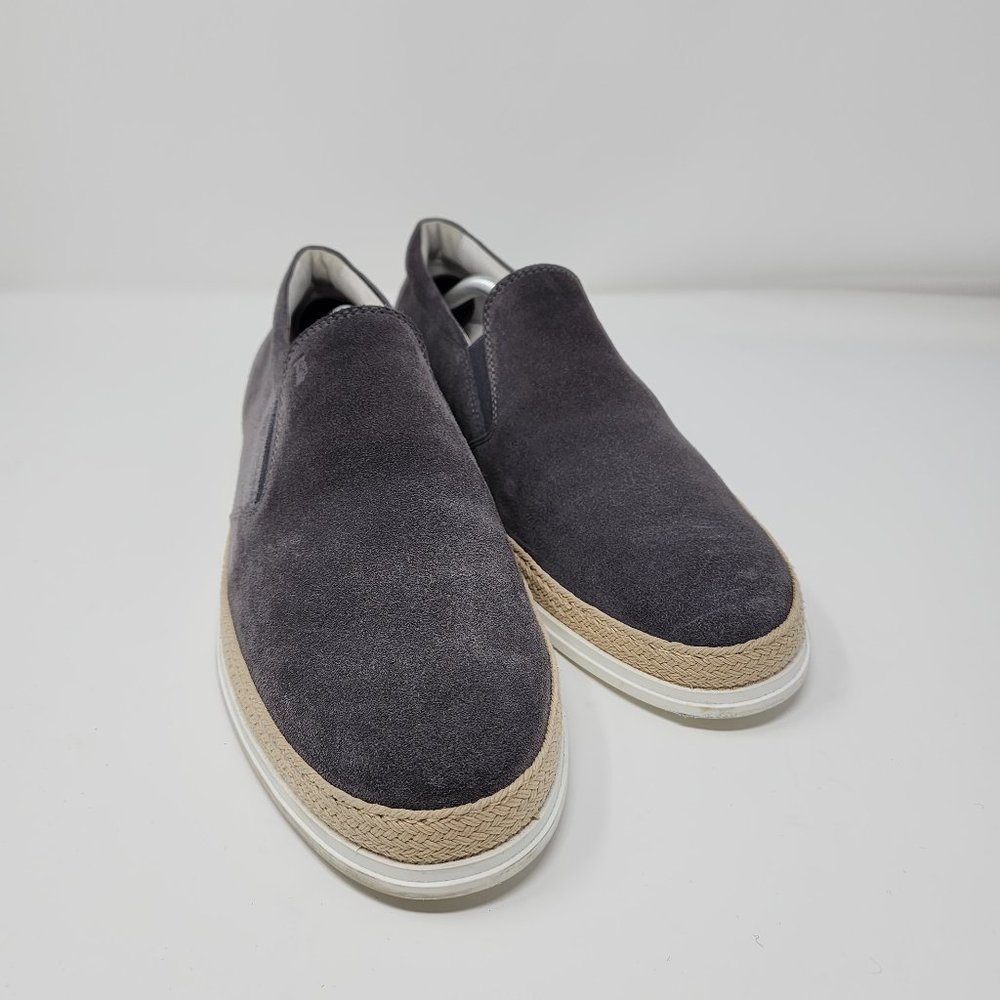 Tod's Suede Espadrille Slip-On Sneaker Gray 10.5 / US 11.5